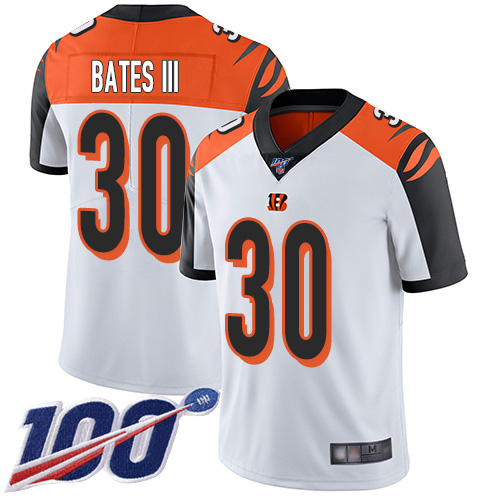 Cincinnati Bengals Limited White Men Jessie Bates III Road Jersey NFL Footballl #30 100th Season Vapor Untouchable